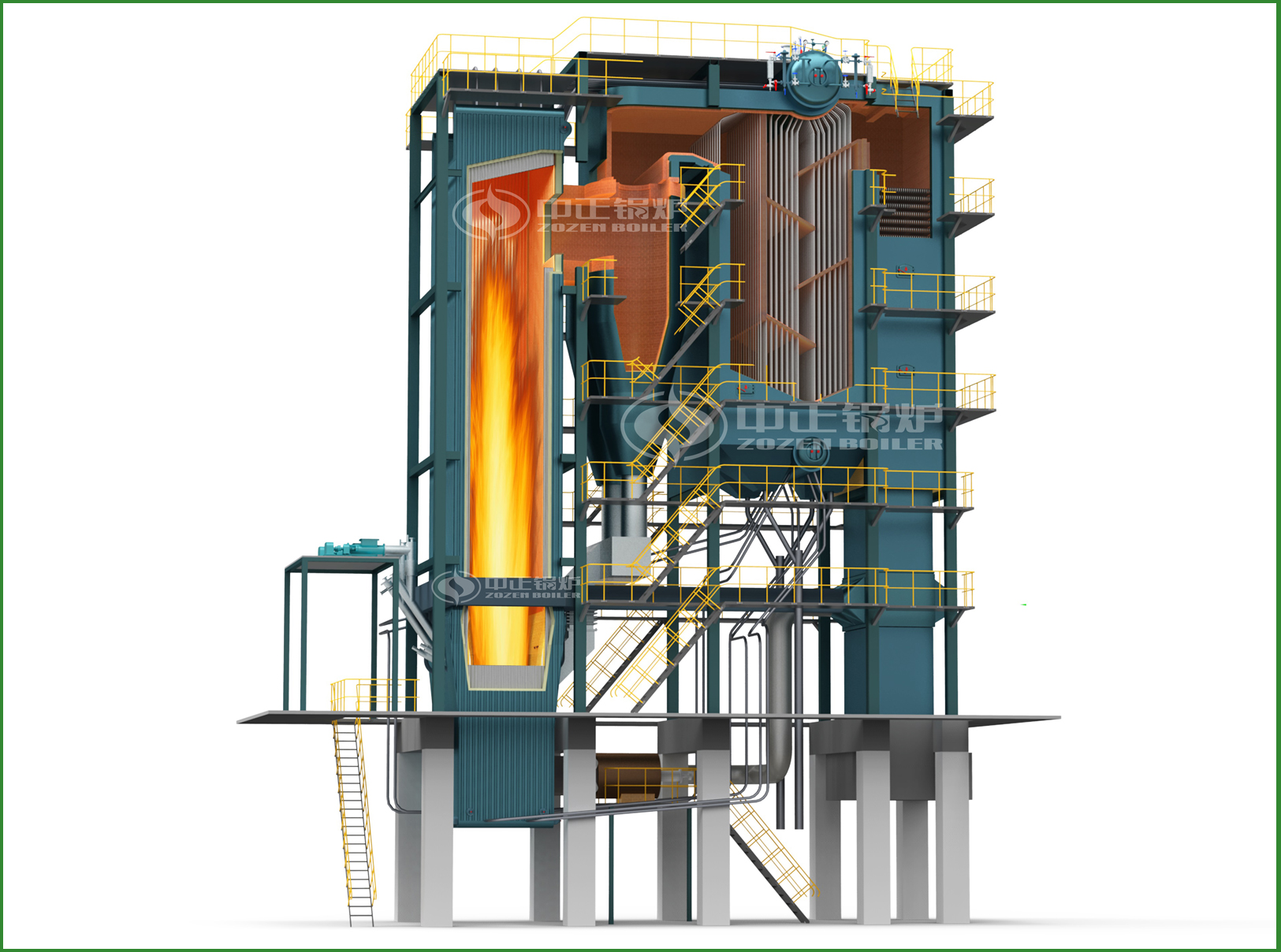 SHX Coal-Fired CFB (Circulating Fluidized Bed) Hot Water Boiler